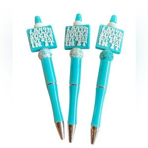 Stay in Your Lane Beaded Pen